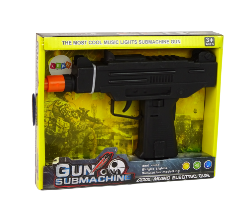 Gun Black For Kids Vibrations Sound