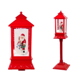 Christmas Decoration Lantern Lamp with Santa Claus Carols Lights