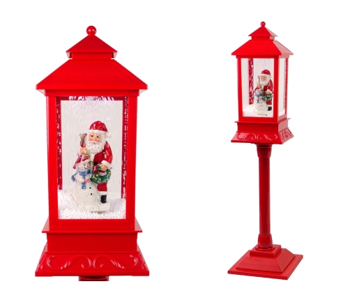 Christmas Decoration Lantern Lamp with Santa Claus Carols Lights