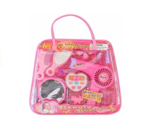 Girls Beauty Kit Hair Accessories Set Realistic Hairdryer In A Bag