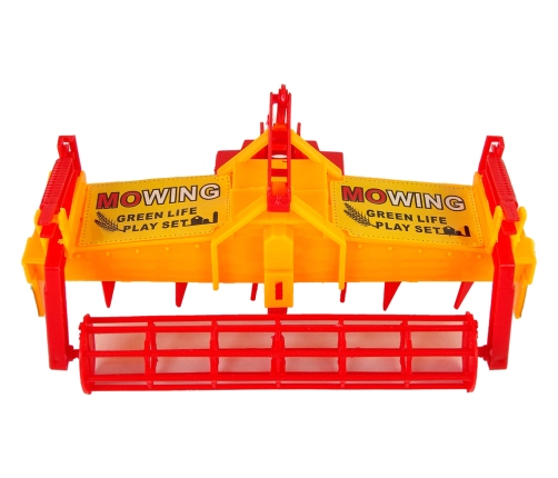 Red Tractor with Orange Cultivator Drive