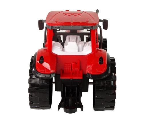 Red Tractor with Orange Cultivator Drive