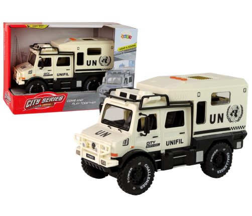 Off-Road Vehicle City Service Beige Opening Door Sound Light