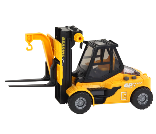 Yellow Forklift 1:16 Moving Forks Sounds Lights