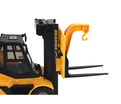 Yellow Forklift 1:16 Moving Forks Sounds Lights