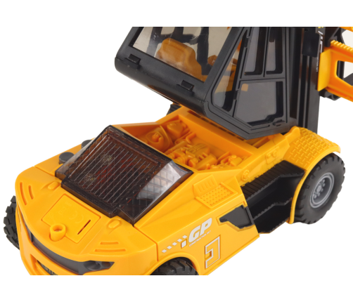 Yellow Forklift 1:16 Moving Forks Sounds Lights