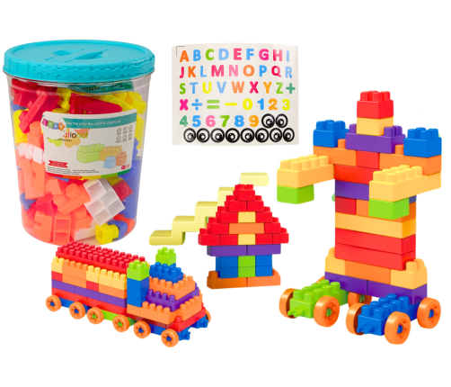 Educational Large Building Blocks in a Bucket Set of 160 pcs.