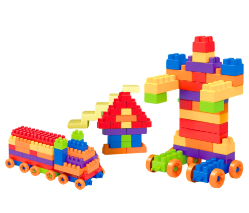 Educational Large Building Blocks in a Bucket Set of 160 pcs.