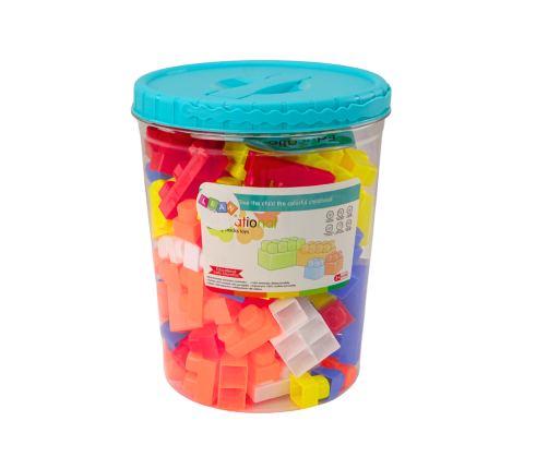 Educational Large Building Blocks in a Bucket Set of 160 pcs.