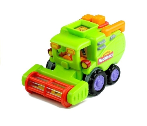 Cartoon Cars - Combine-Harvester, Trash Truck, Mixer Truck