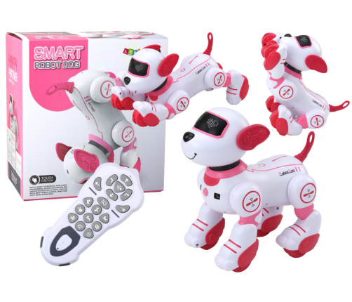 Remote Controlled Interactive Robot Dog Dancing Follows Commands Pink