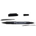 Set of Double-Sided Waterproof Markers for CDs Black 10pcs.