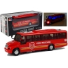 Fire Rescue Bus Die Cast Model Red with Lights