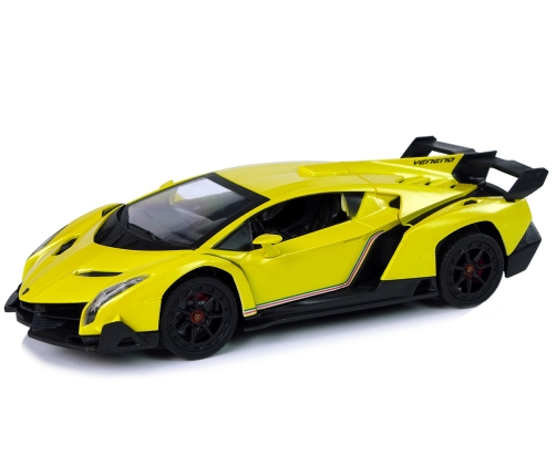 Sports Car R/C 1:24 Lamborghini Veneno Yellow 2.4 G Lights