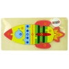 Set of Wooden Jigsaw Puzzles Rocket Numbers