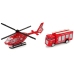 Fire Brigade Helicopter Pull Set Red