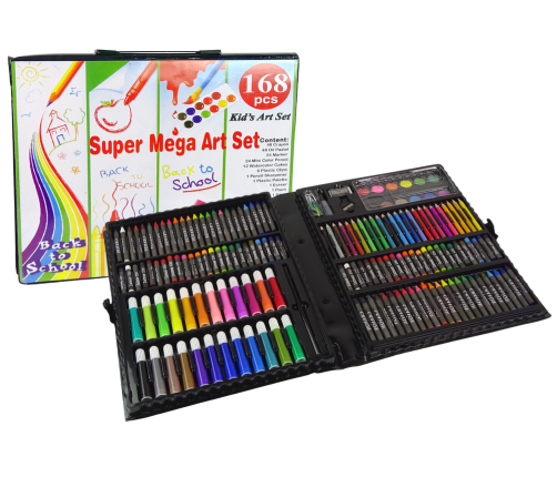 Artistic Set in a Suitcase 168 Pieces Mega Art Set