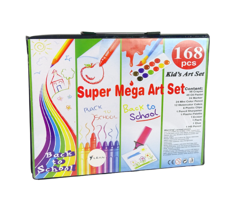 Artistic Set in a Suitcase 168 Pieces Mega Art Set