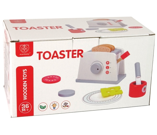 Wooden Toaster Breakfast Accessories Knob For Kids