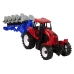 Tractor with Plow Plastic Red Blue