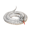 Plush Gray Snake Mascot 200 cm