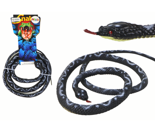 Artificial Rubber Coral Snake Black PVC