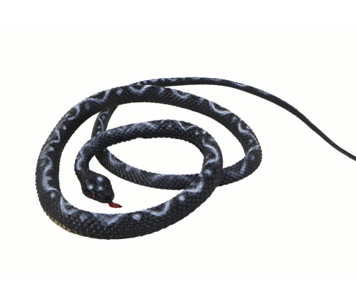 Artificial Rubber Coral Snake Black PVC