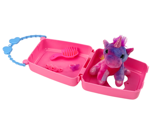 Unicorn In Suitcase Purse Pink Blue Cuddly Toy Accessories MIX