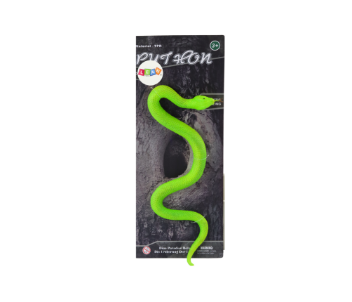 Realistic Snake Figurine, Thermoplastic Rubber, Green