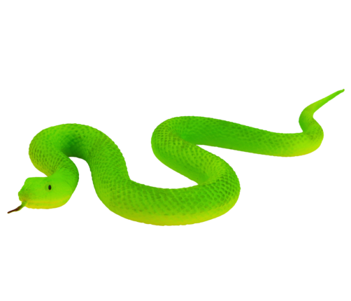 Realistic Snake Figurine, Thermoplastic Rubber, Green