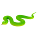 Realistic Snake Figurine, Thermoplastic Rubber, Green