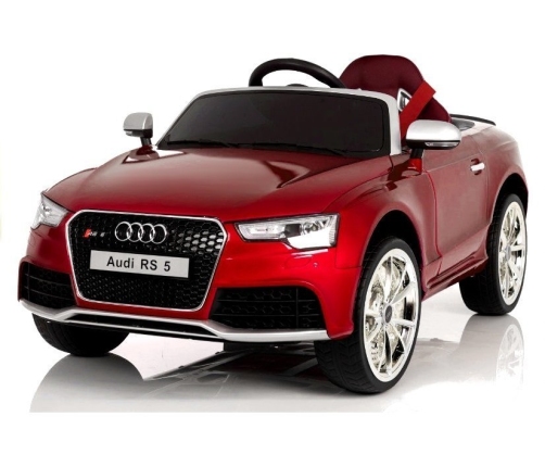 Audi RS5 Red Painting Electric Ride On Car - Rubber Wheels Leather Seats 2,4G RC