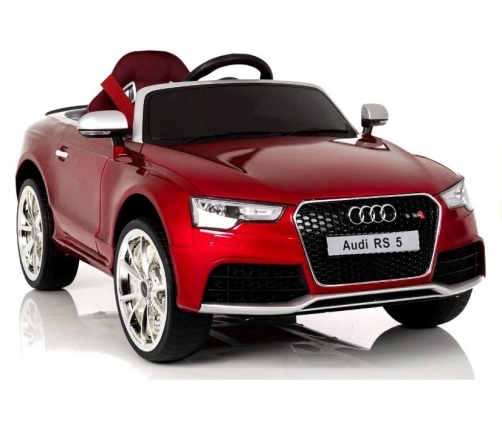 Audi RS5 Red Painting Electric Ride On Car - Rubber Wheels Leather Seats 2,4G RC