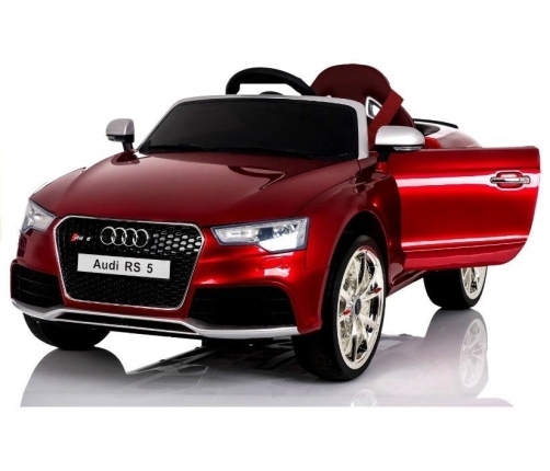 Audi RS5 Red Painting Electric Ride On Car - Rubber Wheels Leather Seats 2,4G RC