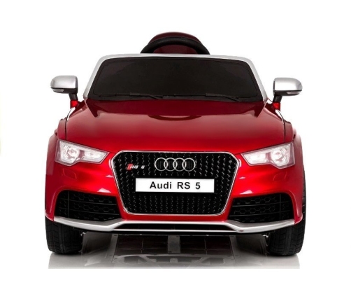 Audi RS5 Red Painting Electric Ride On Car - Rubber Wheels Leather Seats 2,4G RC