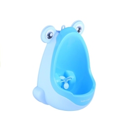 Mini Urinal For Boys Frog Suction Pads Light Blue