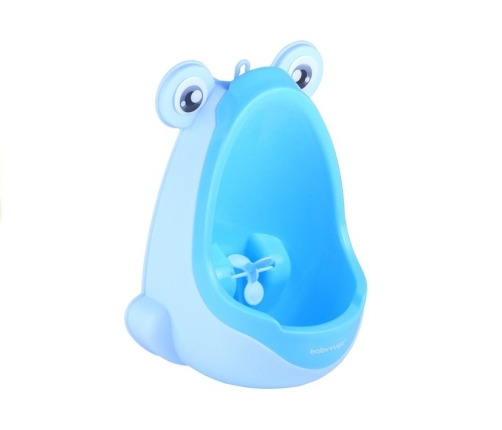 Mini Urinal For Boys Frog Suction Pads Light Blue