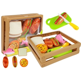 Hot-Dog Set for Cutting Indredients in a Basket