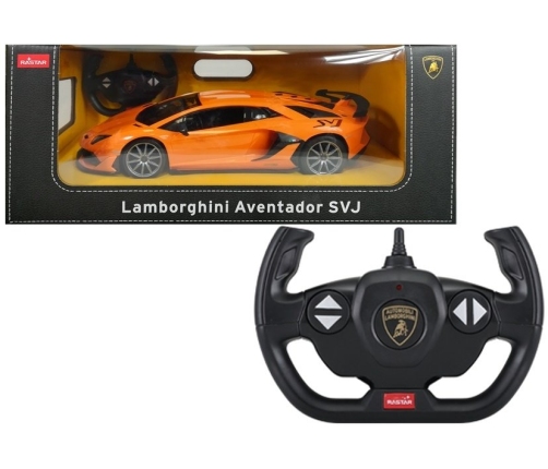 Auto R/C Lamborghini Aventador Rastar 1:14 Pomarańczowy