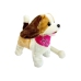 Plush Dog on Lead Controlled Pilot Bone White-Brown