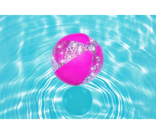 Beach Ball With Glitter Pink 41cm Bestway 31050