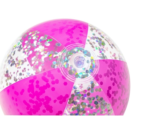 Beach Ball With Glitter Pink 41cm Bestway 31050