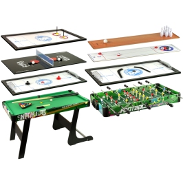 8-in-1 Foosball Table Ping Pong Billiards Bowling Hockey