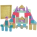 Wooden Bricks Pastel Colours 55 Pieces Castle