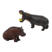 Africa Wild Animals Hippo Zebra Figurine Set