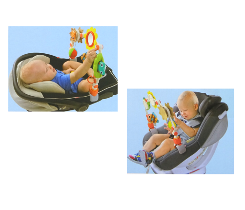 Educational arc with animals Multifunctional sensory headband for pushchair highchair and booster seat