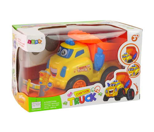 Remote Controlled Tipper Truck Yellow For Toddlers