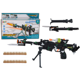 Battery Operated Machine Gun Lights Sounds Realistic Toy