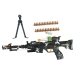 Battery Operated Machine Gun Lights Sounds Realistic Toy