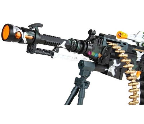 Battery Operated Machine Gun Lights Sounds Realistic Toy